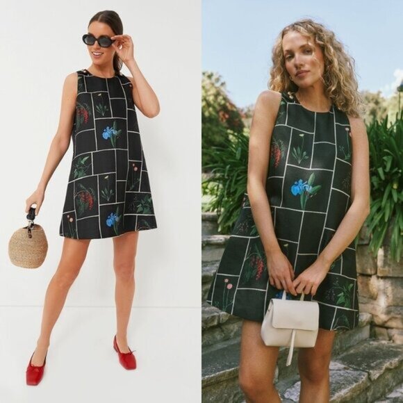 Tuckernuck Dresses & Skirts - Tuckernuck NEW Black Fresher Buds Woven Grace Sleeveless Mini Dress Size XXS